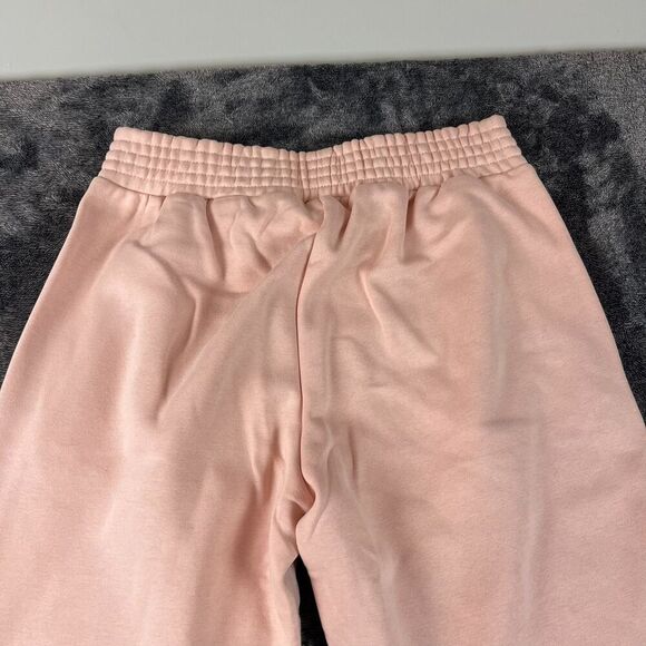 Pact Courtside Fleece Split Ankle Wide Leg Sweatpants Blush Posey Women's M NWT - Picture 9 of 10